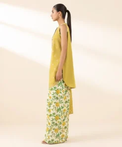 Sale Sapphire 3 Piece - Embroidered Lawn Suit Off White & YellowDupatta