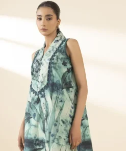 Sale Sapphire 2 Piece - Embroidered Lawn Suit Teal GreenTrouser