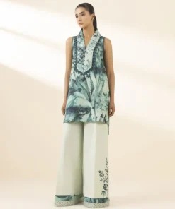 Sale Sapphire 2 Piece - Embroidered Lawn Suit Teal GreenTrouser