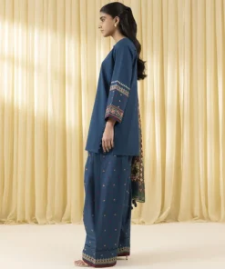 Sale Sapphire 3 Piece - Embroidered Lawn Suit Teal BlueDupatta