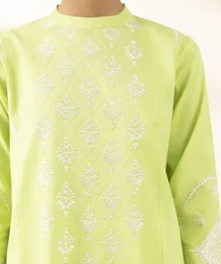 Best Sapphire 3 Piece - Embroidered Lawn Suit Apple GreenDupatta