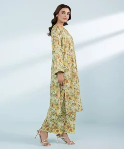 New Sapphire 2 Piece - Embroidered Lawn Suit Yellow