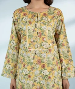 New Sapphire 2 Piece - Embroidered Lawn Suit Yellow