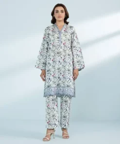 Fashion Sapphire 2 Piece - Embroidered Lawn Suit White