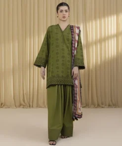 Fashion Sapphire 3 Piece - Jacquard Suit GreenDupatta