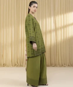 Fashion Sapphire 3 Piece - Jacquard Suit GreenDupatta
