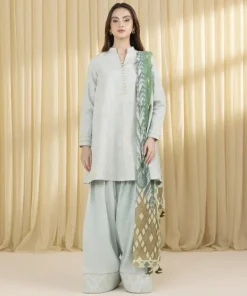 Clearance Sapphire 3 Piece - Jacquard Suit Ice BlueDupatta