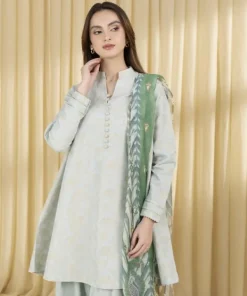 Clearance Sapphire 3 Piece - Jacquard Suit Ice BlueDupatta