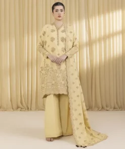 Outlet Sapphire 3 Piece - Jacquard Suit MustardDupatta