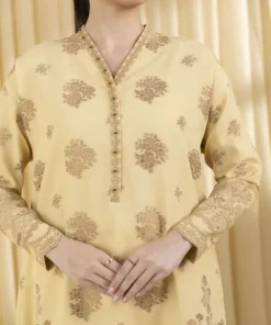 Outlet Sapphire 3 Piece - Jacquard Suit MustardDupatta