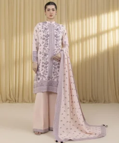 New Sapphire 3 Piece - Jacquard Suit Light PinkDupatta