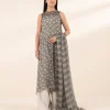 Clearance Sapphire 3 Piece - Printed Chiffon Suit