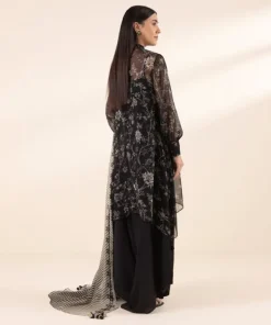 Hot Sapphire 3 Piece - Printed Chiffon Suit