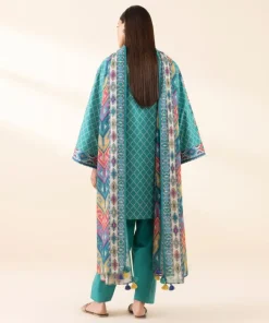 Hot Sapphire 3 Piece - Printed Lawn Suit