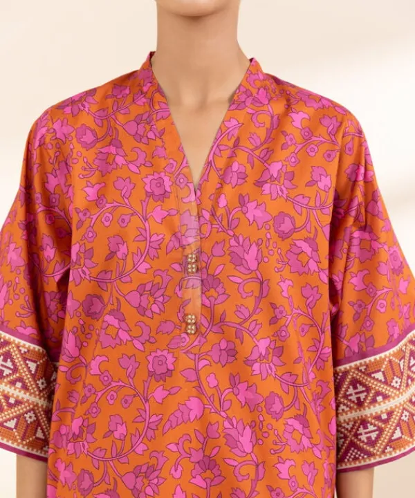 Hot Sapphire 3 Piece - Printed Lawn Suit