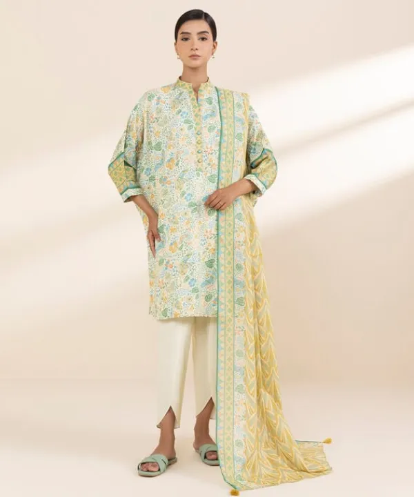 Outlet Sapphire 3 Piece - Printed Lawn Suit