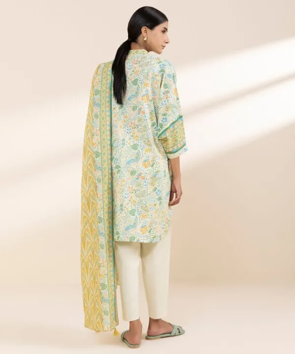 Outlet Sapphire 3 Piece - Printed Lawn Suit