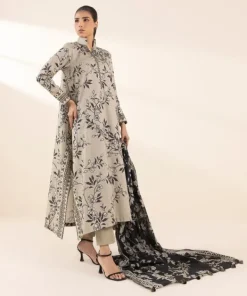 Hot Sapphire 3 Piece - Printed Lawn Suit