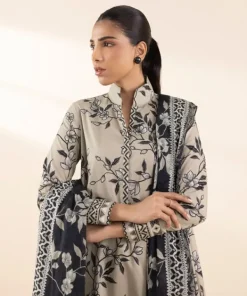 Hot Sapphire 3 Piece - Printed Lawn Suit