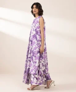 Hot Sapphire 3 Piece - Printed Lawn Suit PurpleDupatta