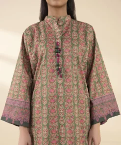 New Sapphire 3 Piece - Printed Lawn Suit Green & PinkDupatta