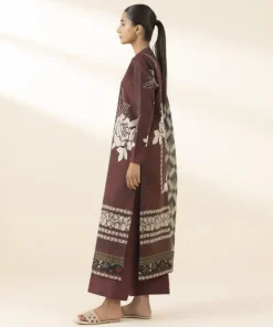 Best Sapphire 3 Piece - Printed Lawn Suit MaroonDupatta
