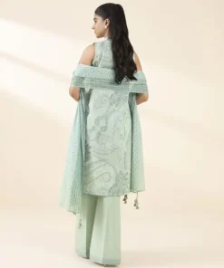Fashion Sapphire 3 Piece - Printed Lawn Suit Mint GreenDupatta