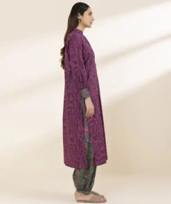 Hot Sapphire 2 Piece - Printed Lawn Suit MagentaTrouser