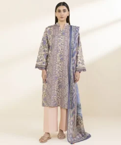 Sale Sapphire 3 Piece - Printed Lawn Suit CoralDupatta