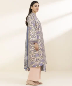 Sale Sapphire 3 Piece - Printed Lawn Suit CoralDupatta