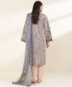 Sale Sapphire 3 Piece - Printed Lawn Suit CoralDupatta