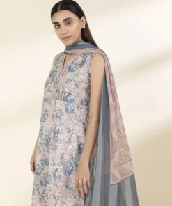 Discount Sapphire 3 Piece - Printed Lawn Suit PinkDupatta
