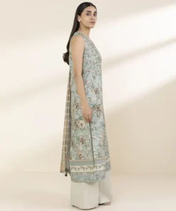 Clearance Sapphire 3 Piece - Printed Lawn Suit TurquoiseDupatta