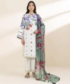 Fashion Sapphire 3 Piece - Printed Lawn Suit OffwhiteDupatta