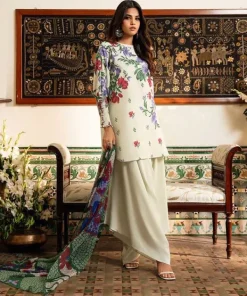 Fashion Sapphire 3 Piece - Printed Lawn Suit OffwhiteDupatta