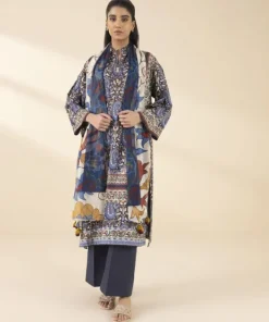 Outlet Sapphire 3 Piece - Printed Lawn Suit BlueDupatta