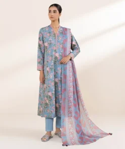 Best Sapphire 3 Piece - Printed Lawn Suit BlueDupatta
