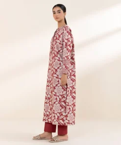 Best Sapphire 2 Piece - Printed Lawn Suit MaroonTrouser