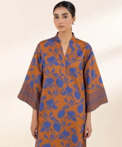 Sale Sapphire 2 Piece - Printed Lawn Suit Rust and BlueTrouser