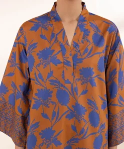 Sale Sapphire 2 Piece - Printed Lawn Suit Rust and BlueTrouser