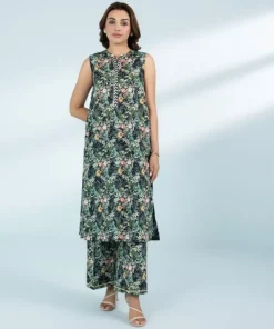 Best Sapphire 2 Piece - Printed Lawn Suit Green