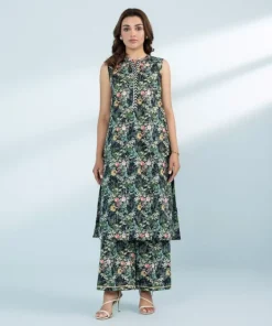 Best Sapphire 2 Piece - Printed Lawn Suit Green