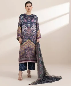Best Sapphire 3 Piece - Printed Silk Suit
