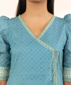 Clearance Sapphire 2 Piece - Printed Zari Lawn Suit Light BlueDupatta