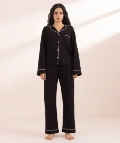 Outlet Sapphire Jersey PJ Set Black