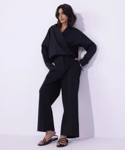 Best Sapphire Seersucker Pants Black