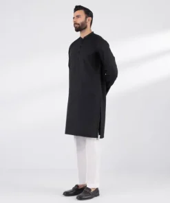 Hot Sapphire Blended Jacquard Kurta - Regular Fit