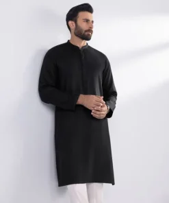 Clearance Sapphire Blended Jacquard Kurta - Slim Fit