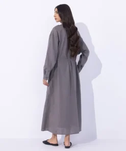 Online Sapphire Blended Linen Dress Grey