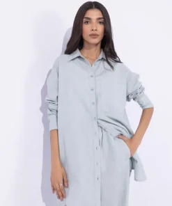 Best Sapphire Blended Linen Shirt Blue